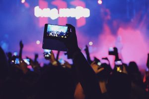 phone recording of concert for Facebook