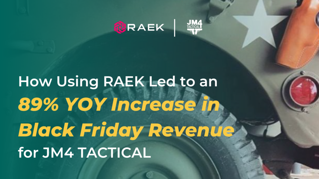 Case Study: How Using RAEK Led to an 89% YOY Increase in Black Friday Revenue for JM4 Tactical